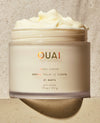 OUAI St. Barts Body Crème jar open with whipped cream texture, 7.5oz