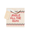 Product packaging with 'Jingle All The OUAI' text on a white background